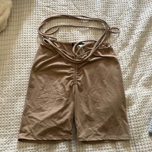 Honey bum wrap around biker shorts